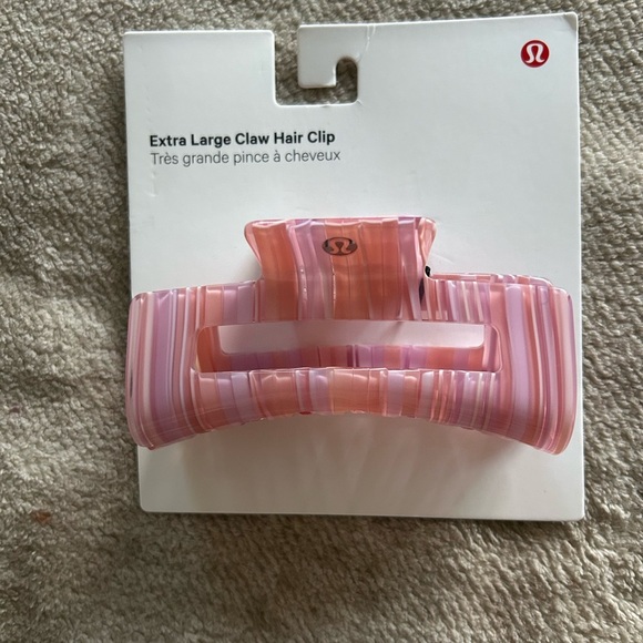 lululemon athletica Other - Lululemon Pink Extra Large Claw Hair Clip